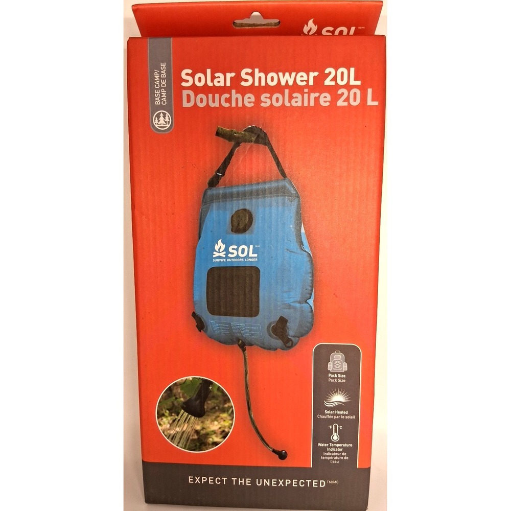 Base Camp  SOL SURVIVE OUTDOORS LONGER -Solar Shower - 20L